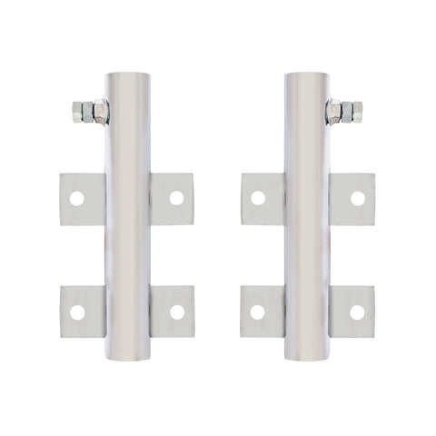 Warning Flag Holder - Chrome (Pair)
