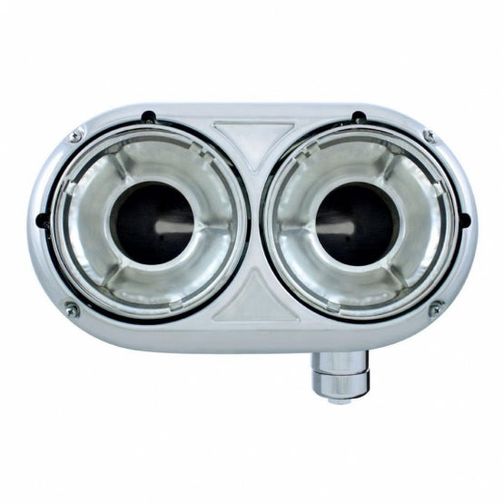 304 Stainless Dual Headlight Housing With Inner Lamp Bucket For Peterbilt 359 - Passenger
