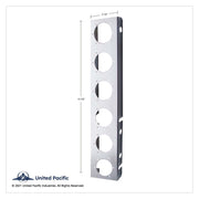 Stainless Front Air Cleaner Bracket With 12X 2" Flat Lights & Grommets For Peterbilt (Pair)