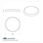 Chrome 7-¼" Round Speaker Cover For Peterbilt 389 (2008+), 388 (2008-2014), 379/378/335/330 (1995-2000), Snap-On