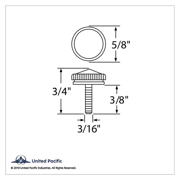 5mm CB Mounting Bolt With Purple Crystal (2-Pack)