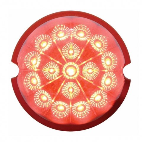 17 LED Dual Function Reflector Cab Light - Red LED/Red Lens