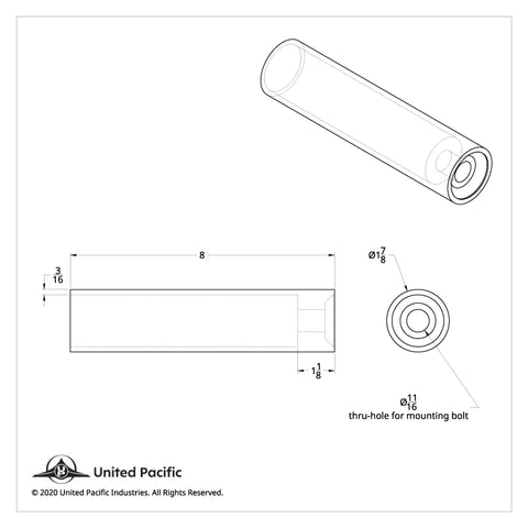 8" Quarter Fender Mounting Post