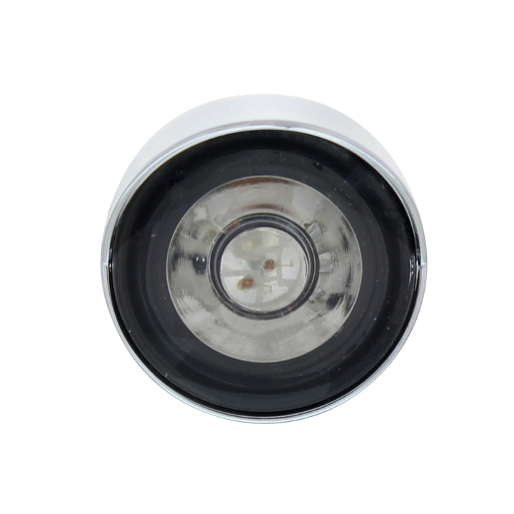3 High Power LED 1" Light (Clearance/Marker) With Visor - Amber LED/Clear Lens