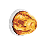 Star-Burst Glass Watermelon Light Flush Mount Kit-Amber LED/Clear Lens