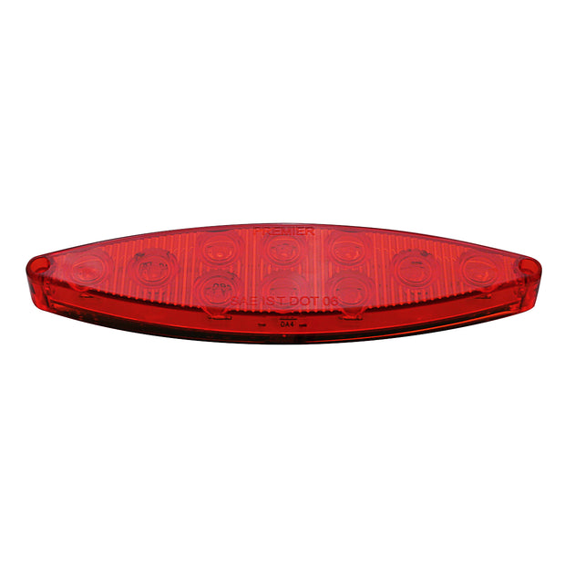 10 LED "Cat's Eye" Light (Stop, Turn & Tail) - Red LED/Red Lens