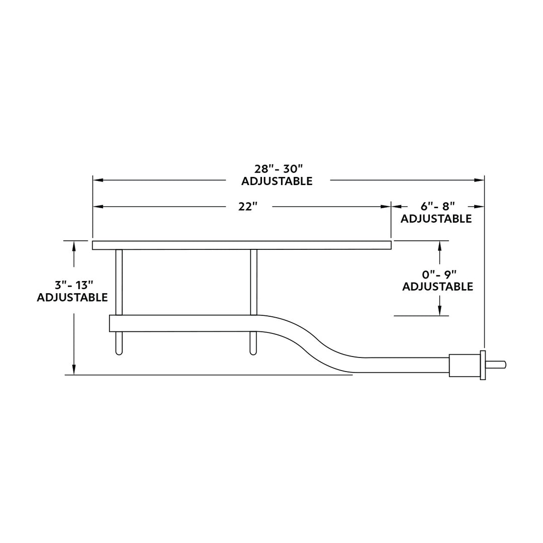 29" 430 Stainless Steel Universal Standard Duty Full Tandem Fender Mounting Arm Kit (Pair)