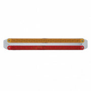 Dual 14 LED 12" Light Bars - Amber & Red LED/Amber & Red Lens