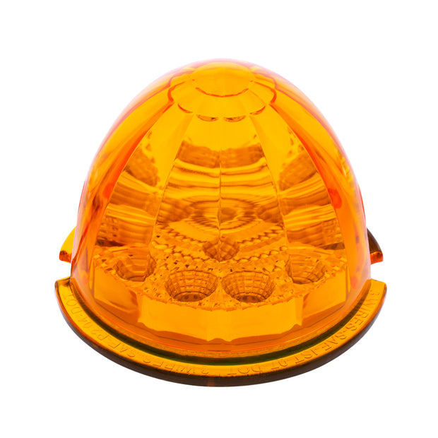 17 LED Reflector Watermelon Maze Cab Light - Amber LED/Amber Lens