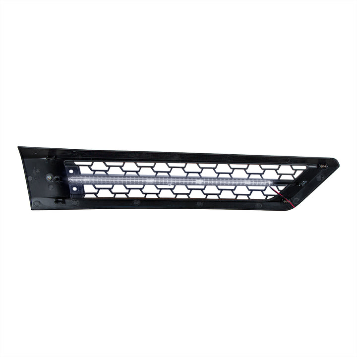 Hood Air Intake Grille With White LED For 2018-2024 Freightliner Cascadia 126 - Driver