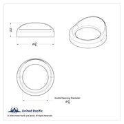 Small Gauge Bezel WithVisor For 2008-2017 Freightliner Cascadia