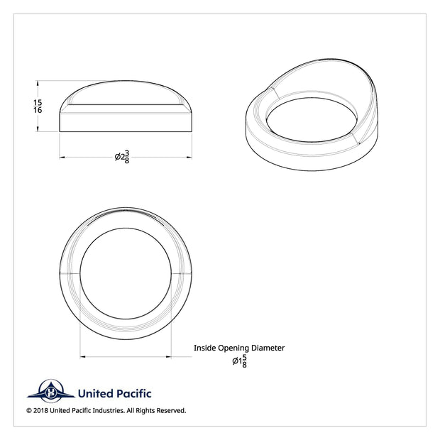 Small Gauge Bezel WithVisor For 2008-2017 Freightliner Cascadia