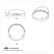 Round Double Face Light Bezel With Visor For Lights Mounted Upside Down - Fits 38113 Series