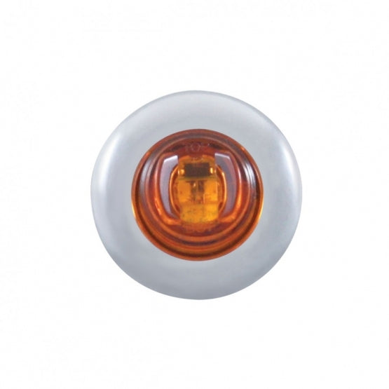 2 LED 3/4" Mini Light With Bezel (Clearance/Marker) - Amber LED/Amber Lens