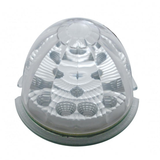 17 LED Reflector Watermelon Flush Mount Kit With Low Profile Bezel - Amber LED/Clear Lens