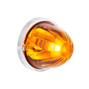 Star-Burst Glass Watermelon Light Flush Mount Kit-Amber LED/Amber Lens