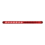 14 LED 12" Sequential Light Bar With Bezel - Red LED/Red Lens