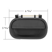 Black Plastic Exterior Door Handle For 1995-2007 Isuzu NPR - Passenger