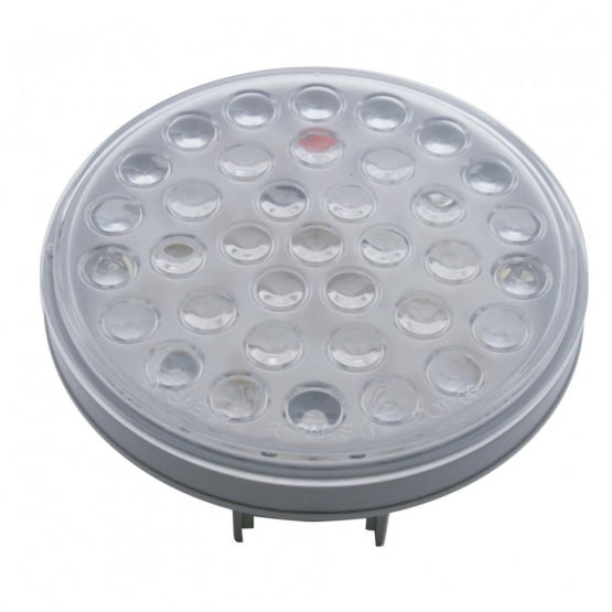 36 LED 4" Round Light (Stop, Turn &amp; Tail) - Red/Clear Lens
