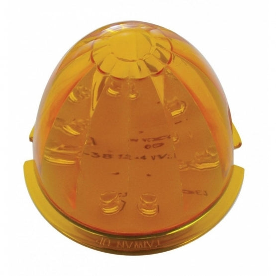 17 LED Dual Function Watermelon Flush Mount Kit With Low Profile Bezel - Amber LED/Amber Lens