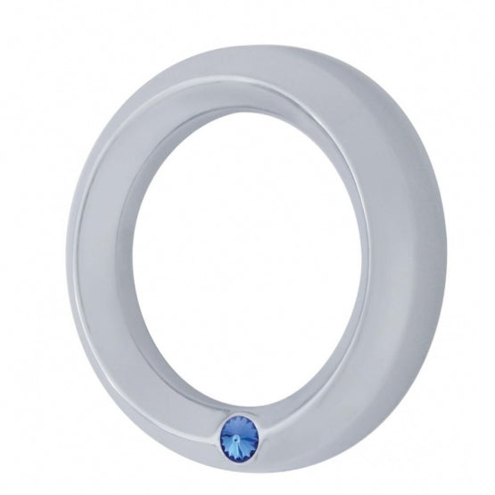 Signature Series Small Gauge Bezel For 2006+ Peterbilt - Blue Crystal
