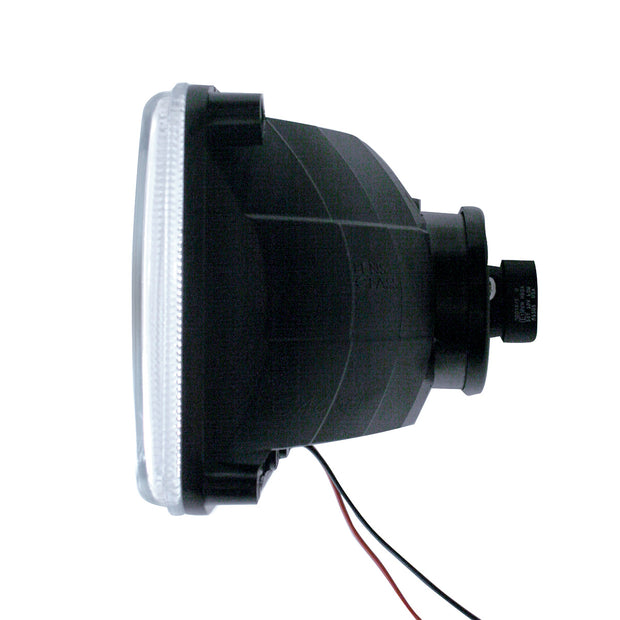 4" X 6" Crystal Headlight With 9 White LED Position Light - Low Beam