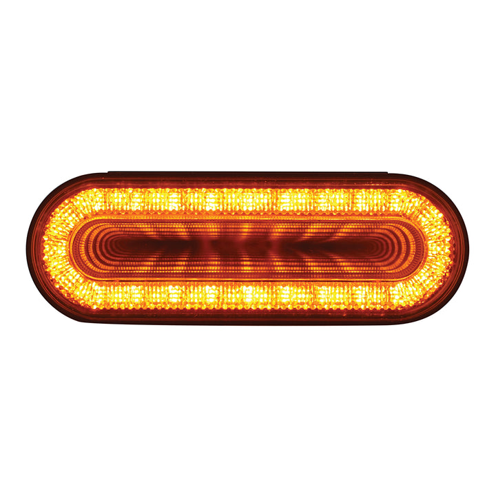 24 LED 6" Oval Mirage Light (Turn Signal) - Amber LED/Amber Lens