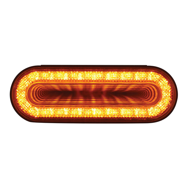 24 LED 6" Oval Mirage Light (Turn Signal) - Amber LED/Amber Lens