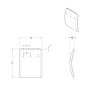 24" X 31" Stainless Quarter Fender Blank Only