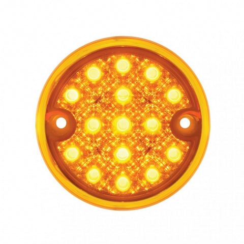 30 LED 3" Dual Function Reflector Double Face Light Kit - Amber & Red LED/Amber & Red Lens