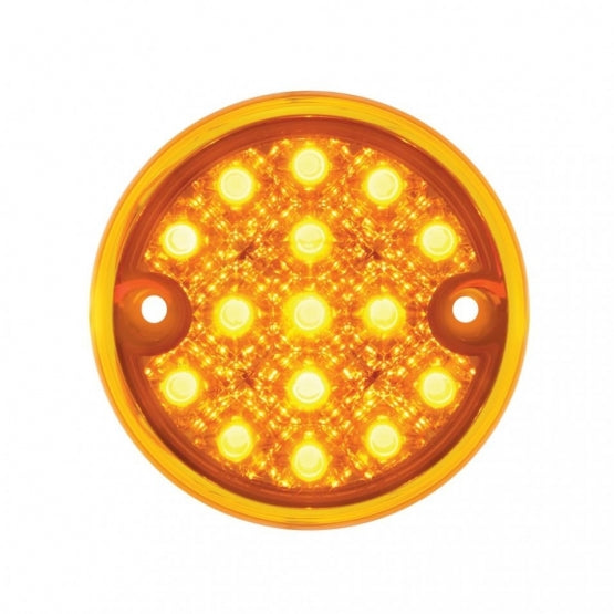 30 LED 3" Dual Function Reflector Double Face Light Kit - Amber & Red LED/Amber & Red Lens
