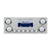 SS Rear Center Panel With 4X 10 LED 4" Lights & 6X 9 LED 2" Lights & Visors -Red LED/Clear Lens