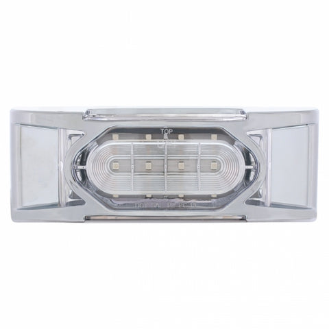 16 LED Reflector Light (Clearance/Marker) With Chrome Bezel - Red LED/Clear Lens