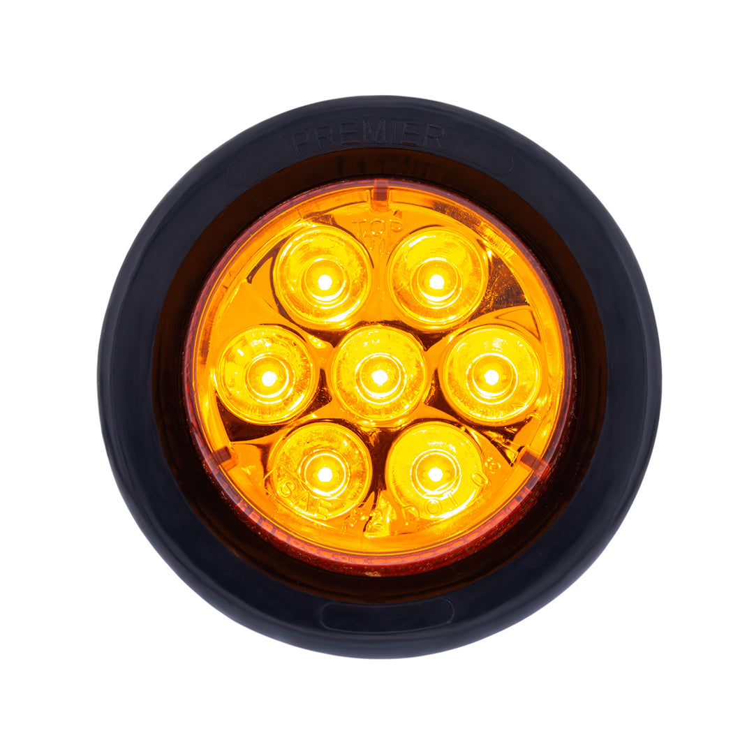 7 LED 2" Round Light Kit (Clearance/Marker) - Amber LED/Amber Lens