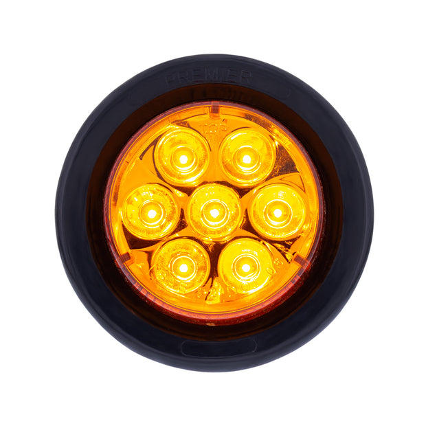 7 LED 2" Round Light Kit (Clearance/Marker) - Amber LED/Amber Lens