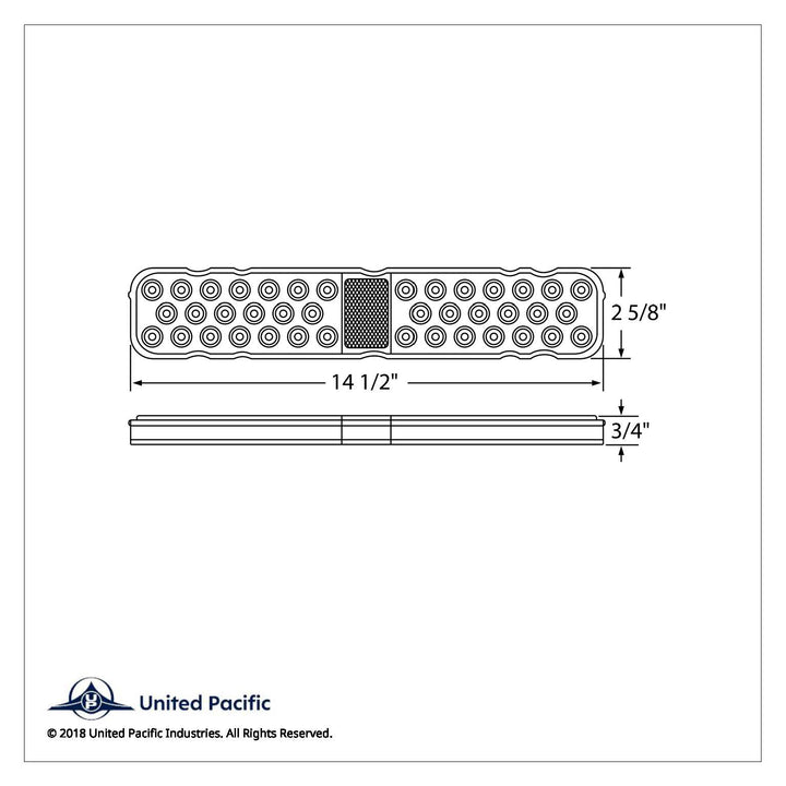 40 LED Rectangular Light (Stop, Turn &amp; Tail) - Red LED/Red Lens