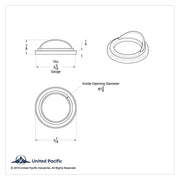 Chrome Plastic Small Gauge Bezel With Visor For Freightliner