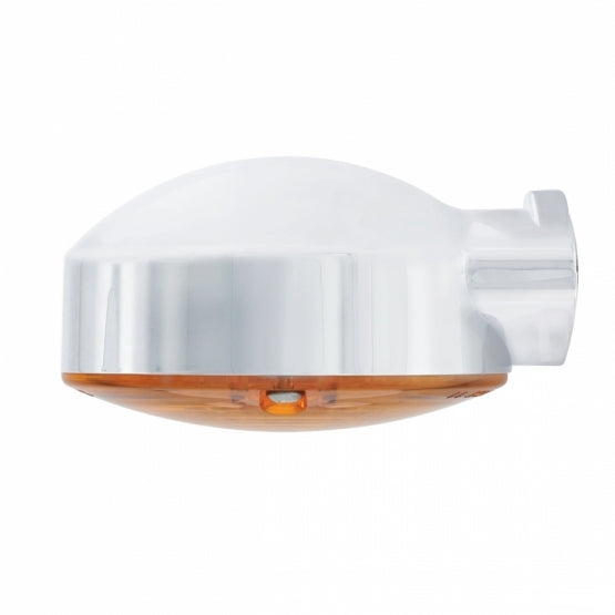 21 LED 3-1/4" Signal Light For Harley Motorcycle With Housing - Amber LED/Amber Lens