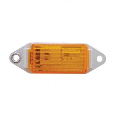 Rectangular Light (Clearance/Marker) With White Base - Amber Lens
