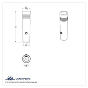 2-1/4" Long Aluminum Toggle Switch Extension With Crystal For Kenworth - Amber Crystal