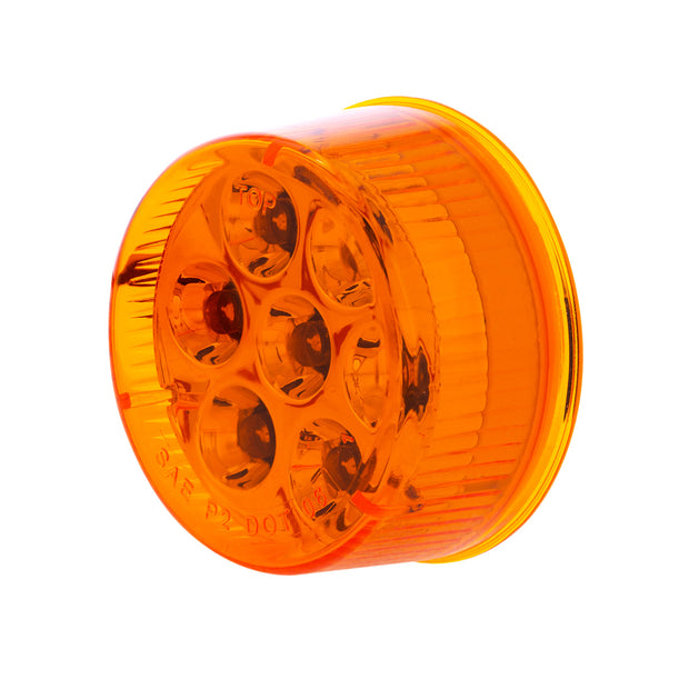 7 LED 2" Round Light (Clearance/Marker) - Amber LED/Amber Lens