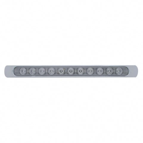 11 LED 17" Light Bar (Stop, Turn & Tail) With Chrome Bezel - Red LED/Clear Lens
