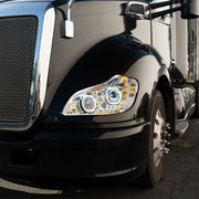 Chrome 10 LED Headlight for 2013-2021 Kenworth T680 - Driver Side