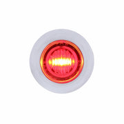 3 LED Dual Function 3/4" Mini Light With Bezel (Clearance/Marker) - Red LED/Clear Lens