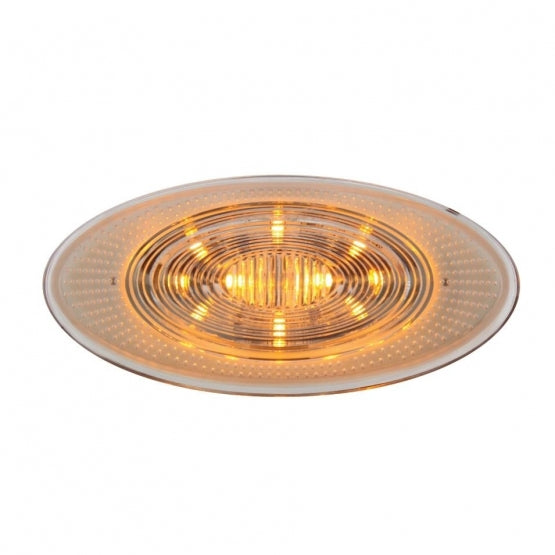 10 LED Fender Parking &amp; Turn Signal Light For Peterbilt 386 (2006-2014) &amp; 387 (2006-2010)-Amber LED/Clear Lens