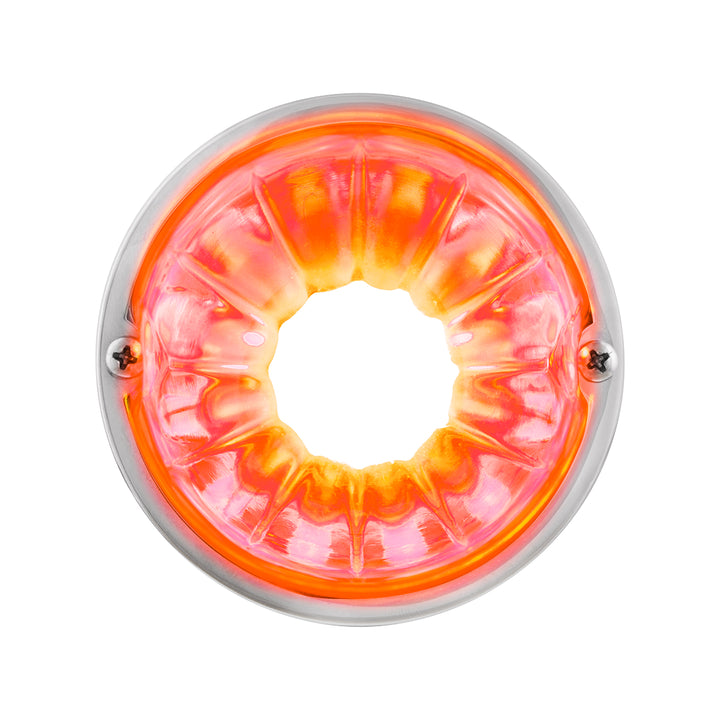 Dual Function Glass Watermelon Flush Mount Kit With LED Bulb - Clear