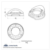Chrome Plastic Light Bezel With Visor For UP LED Double Face Turn Signal Light