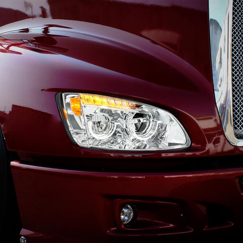 Chrome Full LED Headlight For 2008-2017 Kenworth T660-Passenger
