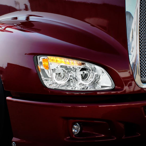 Chrome Full LED Headlight For 2008-2017 Kenworth T660-Passenger