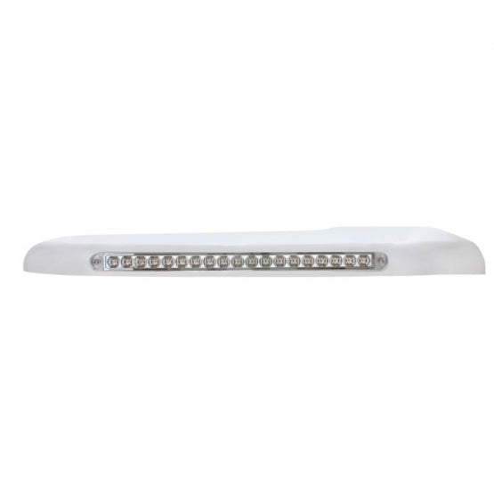 19 Amber LED Front Fender Cover For Peterbilt 388 (2008-2015) &amp; 389 (2008-2023)-Clear Lens - Passenger